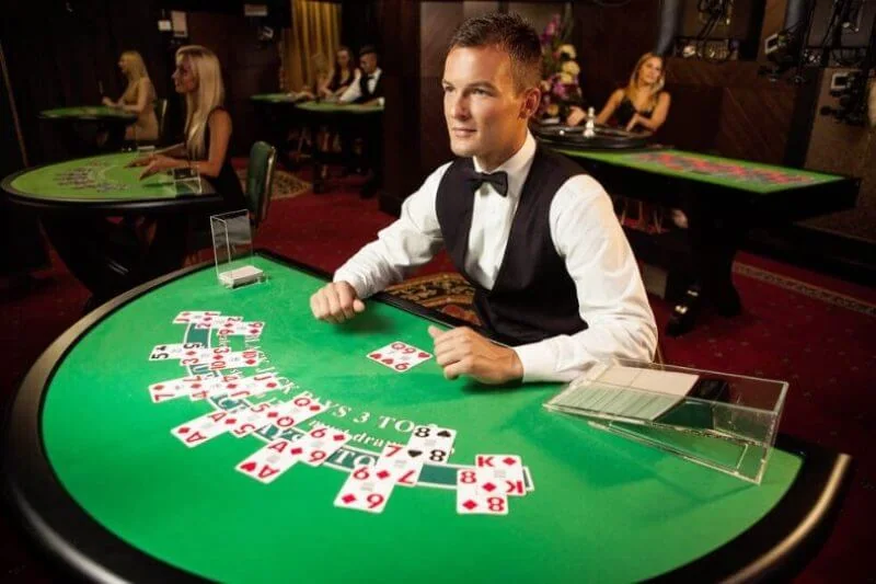 Dealer dan antarmuka meja kartu kasino live PROTOGEL